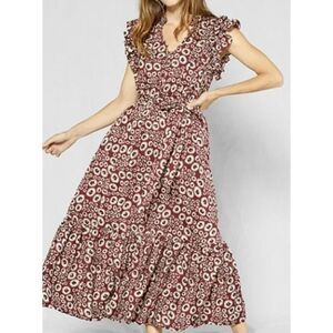 Outerknown Canyon Midi Dress in Plum Wild Daisy Sz. S
